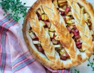 Rhubarb Apple Pie Sweetened with Molasses