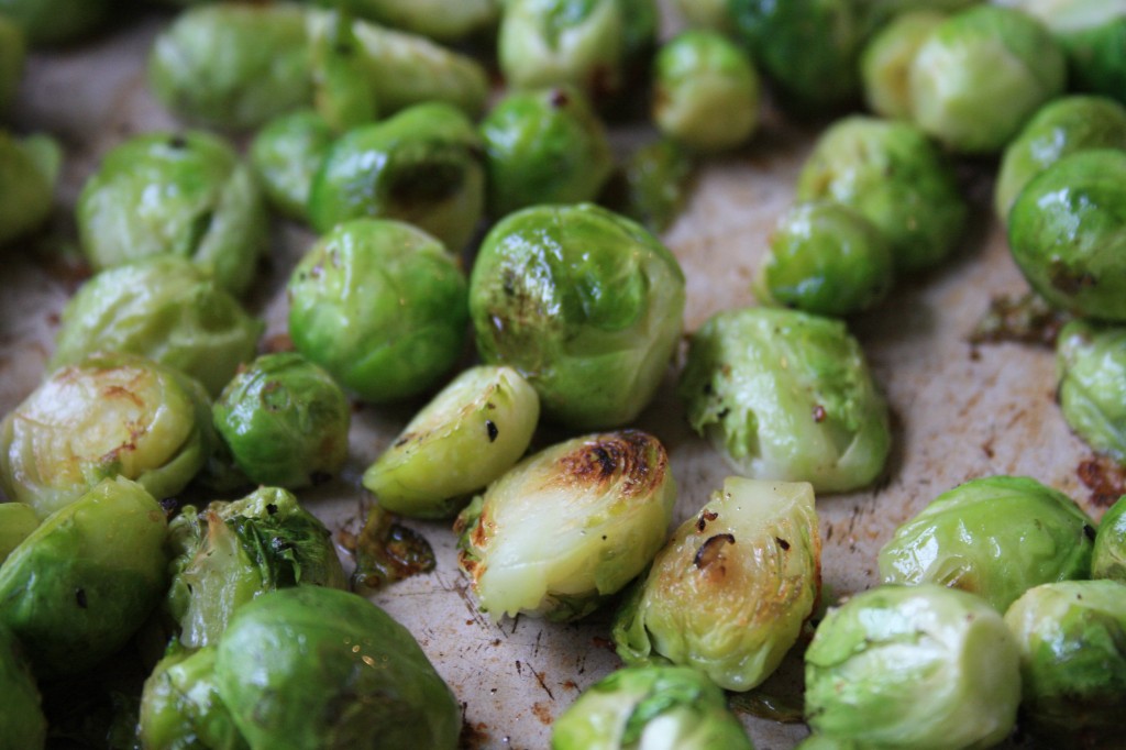 Roasted Brussels sprouts with molasses