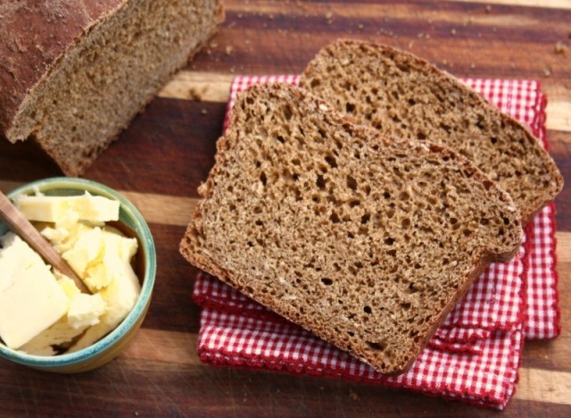 molasses brown bread is chewy and sweet, richly flavoured with molasses