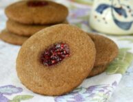 soft molasses thumbprint cookies