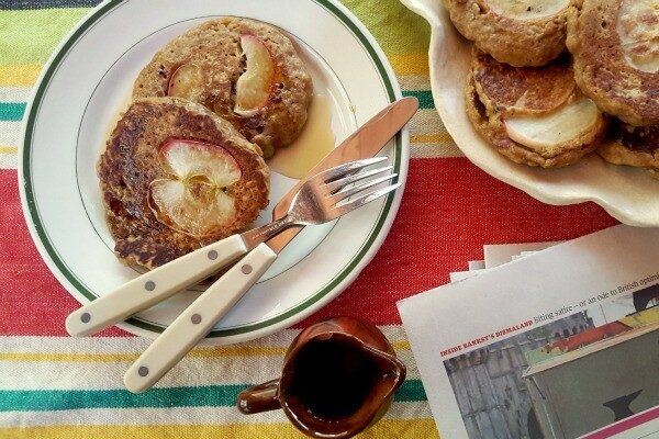 Apple oatmeal pancakes are wholesome and hearty