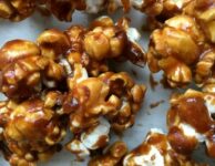 Maple Molasses Caramel Corn is made with molasses and real maple syrup. It's sweet, crispy and so easy to make. Recipe is nut-free and uses no corn syrup.