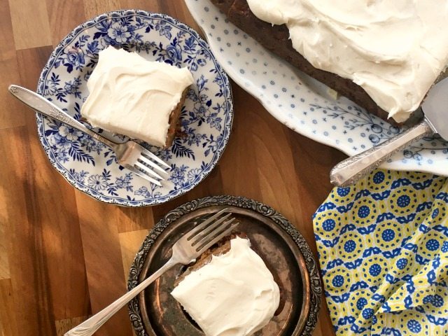 Healthier Carrot Cake with cream cheese