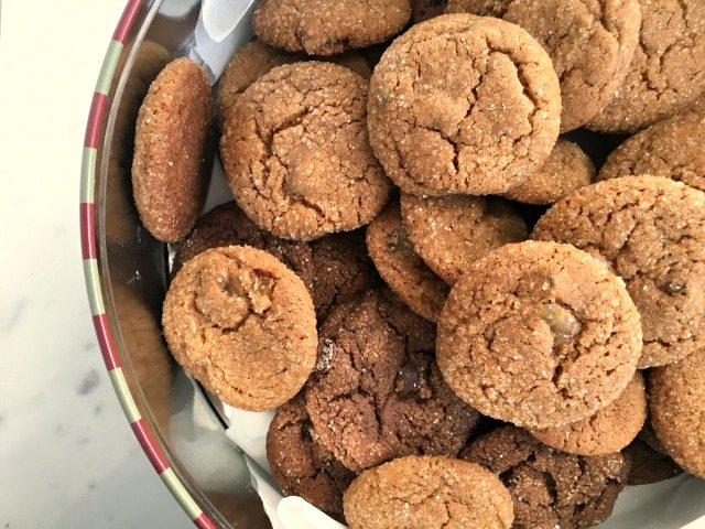 Best ever triple ginger cookies made with powdered ginger, candied ginger and fresh grated ginger