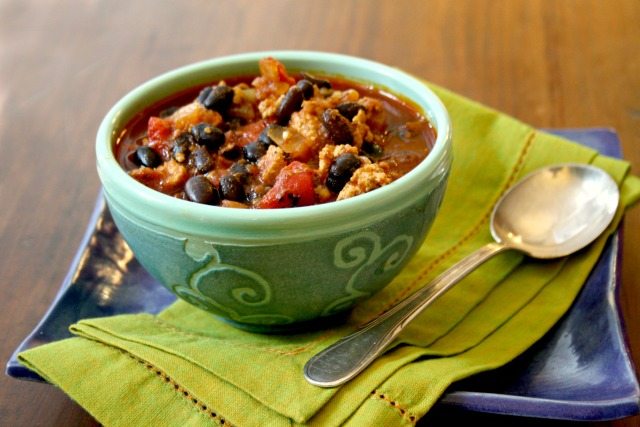 black bean turkey chili