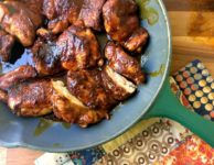 sweet and spicy molasses mustard chicken