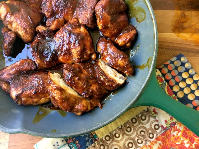 sweet and spicy molasses mustard chicken