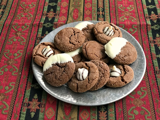 Chocolate gingerbread cookies - a chewy chocolate ginger molasses cookie that everyone loves. You can make three festive-looking holiday cookies using one easy batch of dough. 
