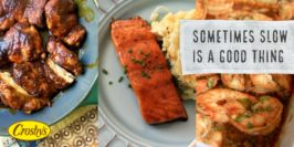 Banner image with three different food platings