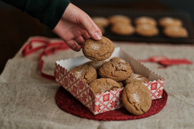 Ginger molasses crinkle cookies have that perfect texture that's not too soft and not too chewy.