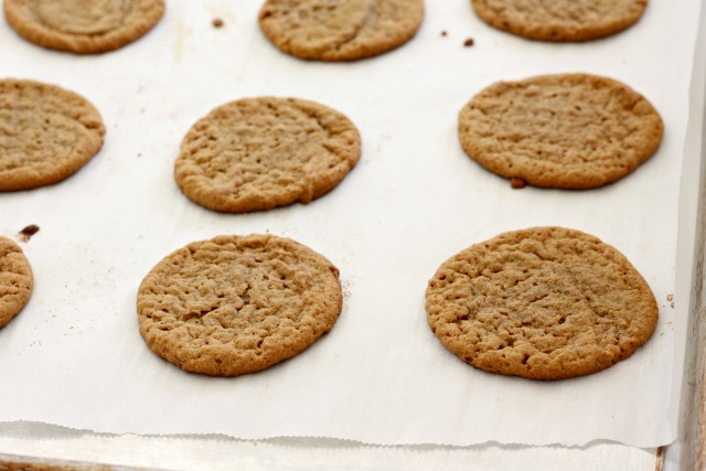 These easy five-ingredient peanut butter cookies are chewy in the middle and crispy on the outside in that irresistible peanut butter cookie way. Gluten-free & flourless.  