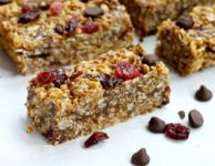 Crispy Chocolate Chip Granola Bars are no-bake and easy. This is a nut-free recipe.