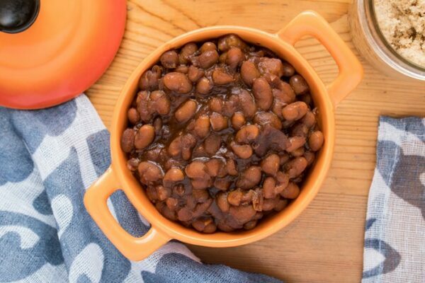 old fashioned baked beans in the oven