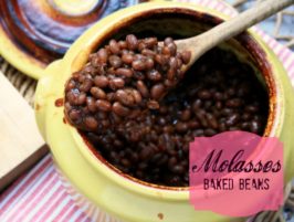 Molasses baked beans with loads of flavour.