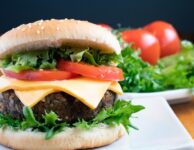 vegetarian burger with cheese