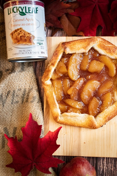 Caramel Apple Galette with Amaretto
